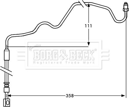 Borg & Beck BBH7533 - Flessibile del freno autozon.pro