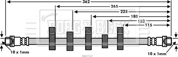 Borg & Beck BBH7537 - Flessibile del freno autozon.pro