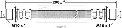 Borg & Beck BBH7525 - Flessibile del freno autozon.pro