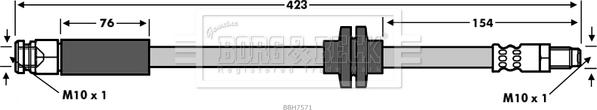 Borg & Beck BBH7571 - Flessibile del freno autozon.pro