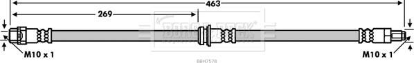 Borg & Beck BBH7578 - Flessibile del freno autozon.pro