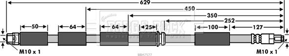 Borg & Beck BBH7577 - Flessibile del freno autozon.pro