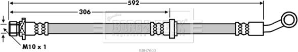 Borg & Beck BBH7603 - Flessibile del freno autozon.pro