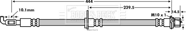 Borg & Beck BBH7615 - Flessibile del freno autozon.pro