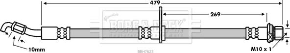 Borg & Beck BBH7623 - Flessibile del freno autozon.pro