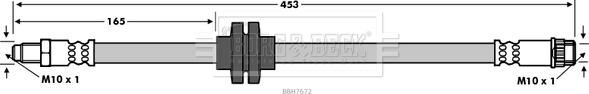 Borg & Beck BBH7672 - Flessibile del freno autozon.pro