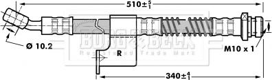 Borg & Beck BBH7033 - Flessibile del freno autozon.pro