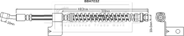 Borg & Beck BBH7032 - Flessibile del freno autozon.pro