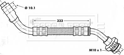 Borg & Beck BBH7155 - Flessibile del freno autozon.pro