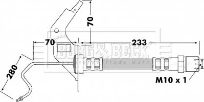 Borg & Beck BBH7119 - Flessibile del freno autozon.pro