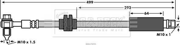 Borg & Beck BBH7899 - Flessibile del freno autozon.pro