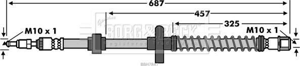 Borg & Beck BBH7847 - Flessibile del freno autozon.pro