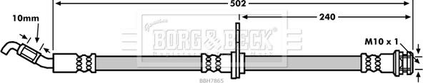 Borg & Beck BBH7865 - Flessibile del freno autozon.pro