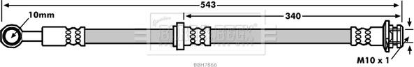 Borg & Beck BBH7866 - Flessibile del freno autozon.pro