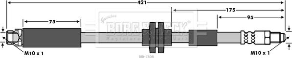 Borg & Beck BBH7808 - Flessibile del freno autozon.pro