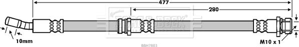 Borg & Beck BBH7803 - Flessibile del freno autozon.pro