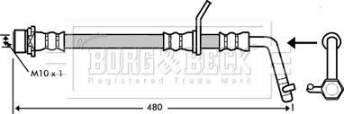 Borg & Beck BBH7348 - Flessibile del freno autozon.pro