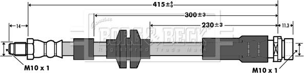 Borg & Beck BBH7376 - Flessibile del freno autozon.pro