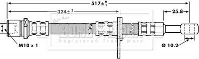 Borg & Beck BBH7202 - Flessibile del freno autozon.pro