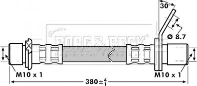 Borg & Beck BBH7219 - Flessibile del freno autozon.pro