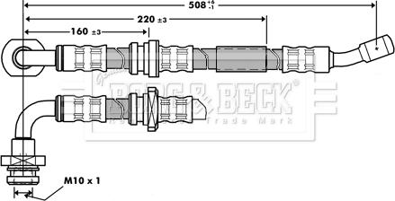 Borg & Beck BBH7211 - Flessibile del freno autozon.pro