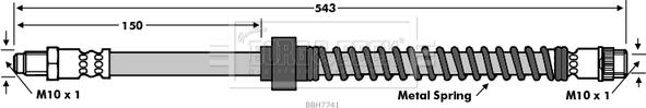 Borg & Beck BBH7741 - Flessibile del freno autozon.pro