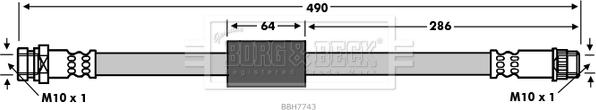 Borg & Beck BBH7743 - Flessibile del freno autozon.pro