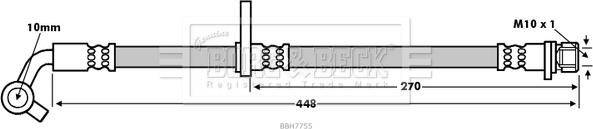 Borg & Beck BBH7755 - Flessibile del freno autozon.pro