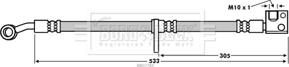 Borg & Beck BBH7789 - Flessibile del freno autozon.pro