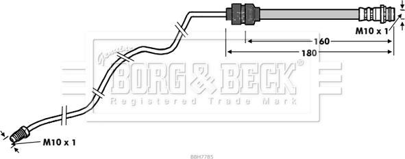 Borg & Beck BBH7785 - Flessibile del freno autozon.pro