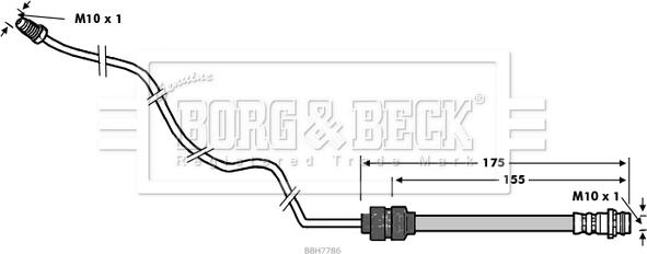 Borg & Beck BBH7786 - Flessibile del freno autozon.pro