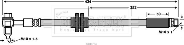 Borg & Beck BBH7734 - Flessibile del freno autozon.pro