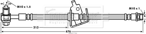 Borg & Beck BBH7736 - Flessibile del freno autozon.pro