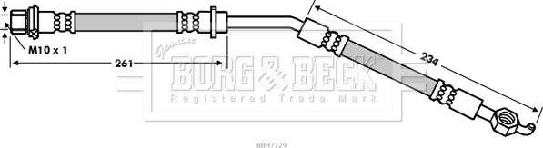 Borg & Beck BBH7729 - Flessibile del freno autozon.pro