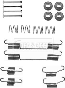 Borg & Beck BBK6199 - Kit accessori, Ganasce freno stazionamento autozon.pro