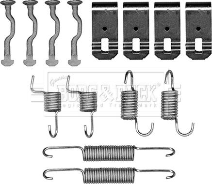 Borg & Beck BBK6191 - Kit accessori, Ganasce freno stazionamento autozon.pro