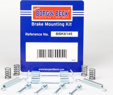 Borg & Beck BBK6145 - Kit accessori, Ganasce freno stazionamento autozon.pro