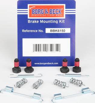 Borg & Beck BBK6150 - Kit accessori, Ganasce freno stazionamento autozon.pro