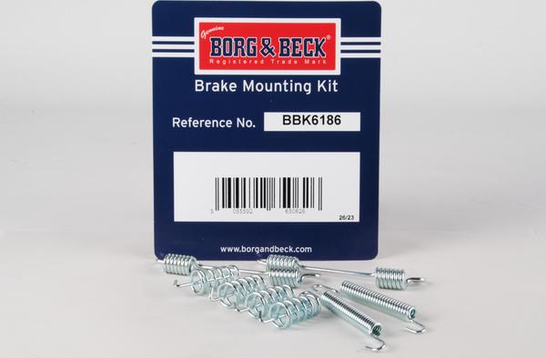 Borg & Beck BBK6186 - Kit accessori, Ganasce freno stazionamento autozon.pro