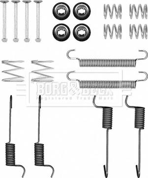 Borg & Beck BBK6346 - Kit accessori, Ganasce freno stazionamento autozon.pro