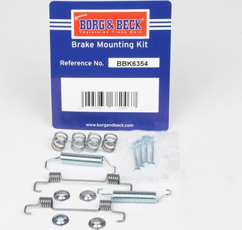 Borg & Beck BBK6354 - Kit accessori, Ganasce freno stazionamento autozon.pro