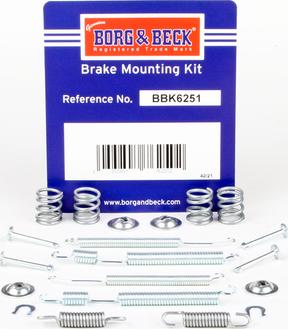 Borg & Beck BBK6251 - Kit accessori, Ganasce freno autozon.pro