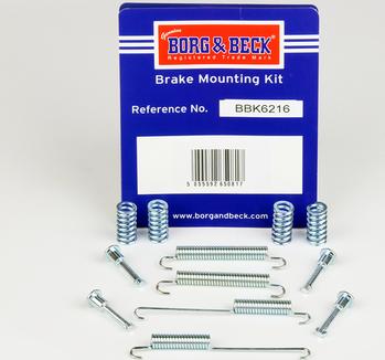 Borg & Beck BBK6216 - Kit accessori, Ganasce freno stazionamento autozon.pro