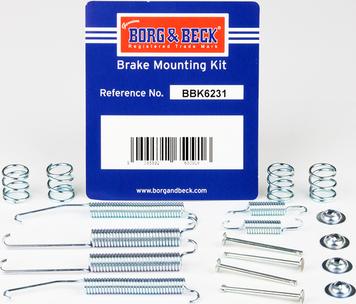 Borg & Beck BBK6231 - Kit accessori, Ganasce freno autozon.pro