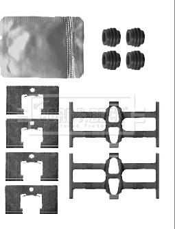 Borg & Beck BBK1473 - Kit accessori, Pastiglia freno autozon.pro