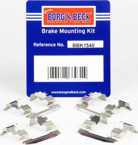 Borg & Beck BBK1540 - Kit accessori, Pastiglia freno autozon.pro