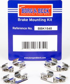 Borg & Beck BBK1548 - Kit accessori, Pastiglia freno autozon.pro