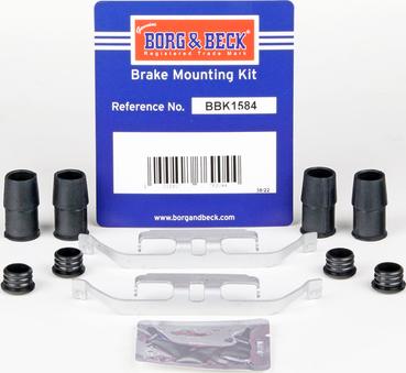 Borg & Beck BBK1584 - Kit accessori, Pastiglia freno autozon.pro