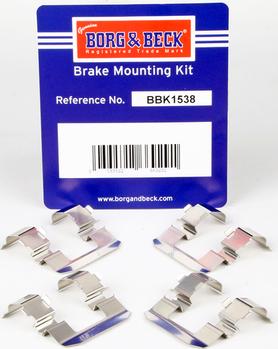 Borg & Beck BBK1538 - Kit accessori, Pastiglia freno autozon.pro