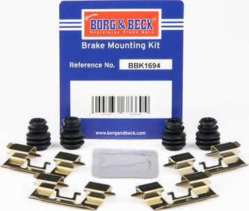 Borg & Beck BBK1694 - Kit accessori, Pastiglia freno autozon.pro